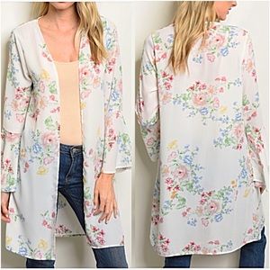 Boho Bell Sleeve Kimono Cardi Coverup SML